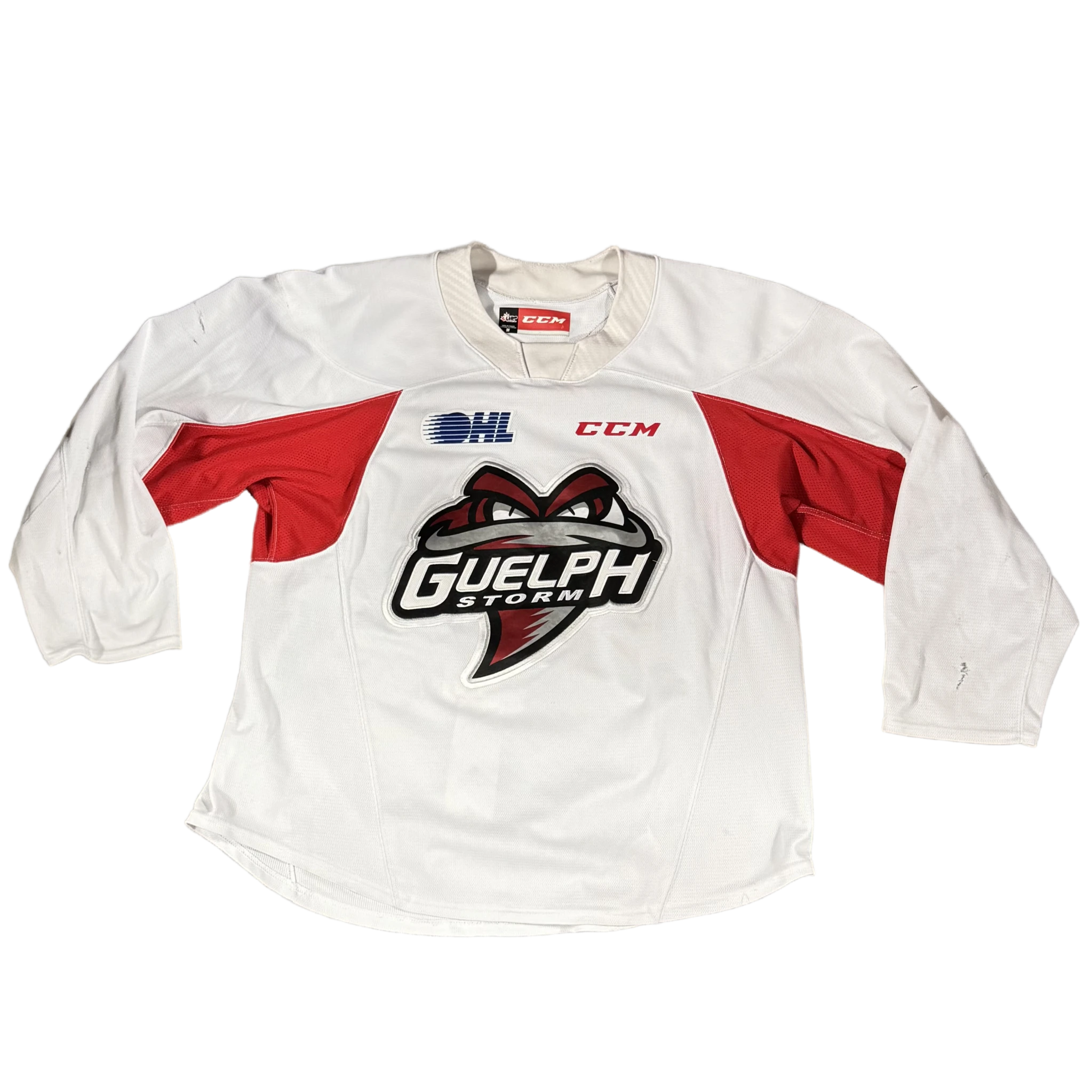 OHL - Used CCM Guelph Storm Practice Jersey (White)